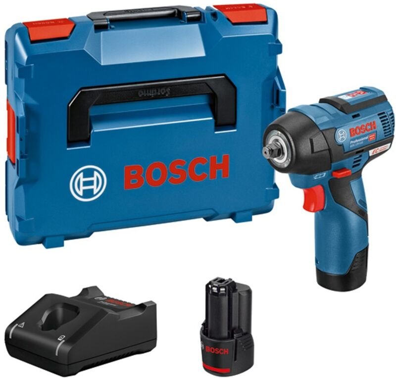 Bosch Akku-Drehschlagschrauber gds 12V-115, incl. 2x Akku gba 3 Ah, Schnellladegerät, l-boxx
