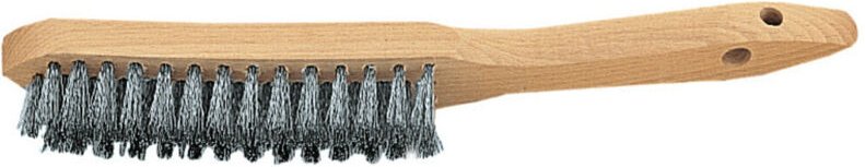 Lessmann ® - Lessmann Draht-Handbürste INOX-Draht gewellt 0,35 mm, Anzahl Besatzreihen: 3