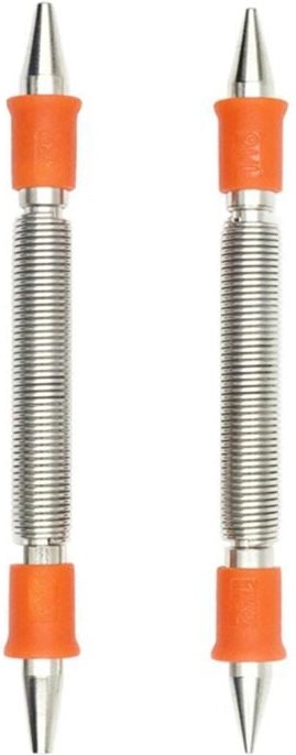 2-teiliges Federwerkzeug-Set, 1/32 Zoll, 1/16 Zoll, 3/32 Zoll, 1/8 Zoll Nagelstanze, Entfernung geladener Nieten für Hol...