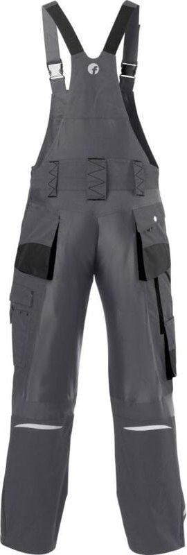 H-Latzhose 24, d-grau/schwarz, Gr. 62 - Fortis