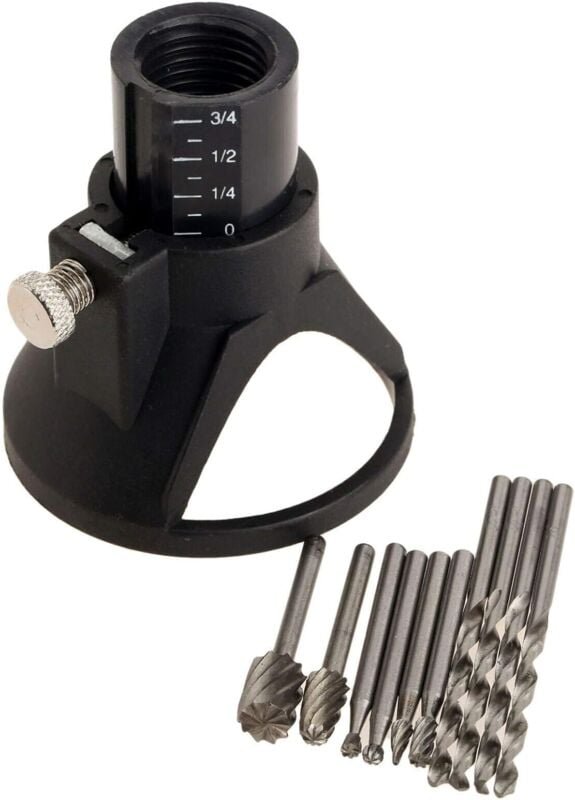 Aougo - Multi-Tool-Rotationsaufsatzsatz für HSS-Schneidführungsbohrer Dremel Rotations-Multitool-Schneidführung Schneidf...
