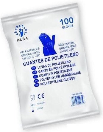 100 Einweg -Polyethylenhandschuhe