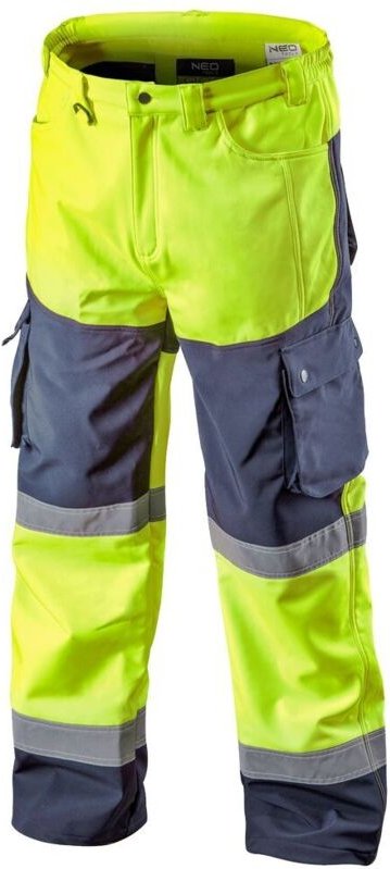 Hi-Vis Softshell-Arbeitshose, Gelb, Größe XL