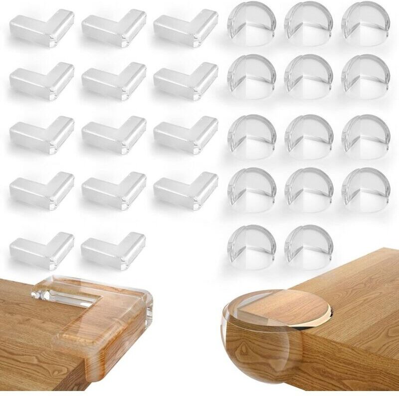 Eckenschutz für Kinder, 28-teiliges Set mit Ecken- und Kantenschutz, Eckenschutz mit verbessertem Sekundenkleber für Tis...