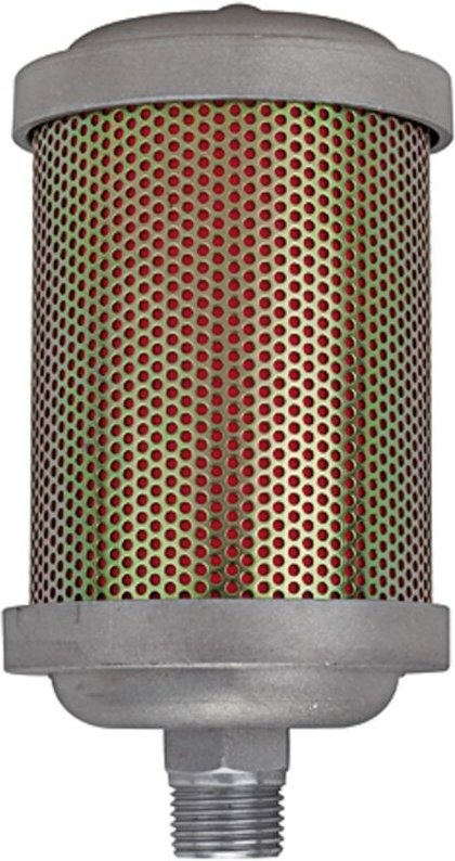 Hochleistungsschalldämpfer, Alu, Lochblech Stahl verzinkt, g 1/8 - Riegler