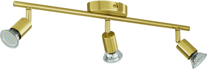 Eglo 3er LED Spot Buzz messing 48,5 x 6,5 cm GU10, messing gebürstet Deckenlampen & Kronleuchter