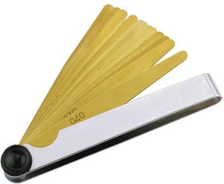 Fühlerlehre Blattstärke 0,05-1mm Messing L.100mm 13Blatt