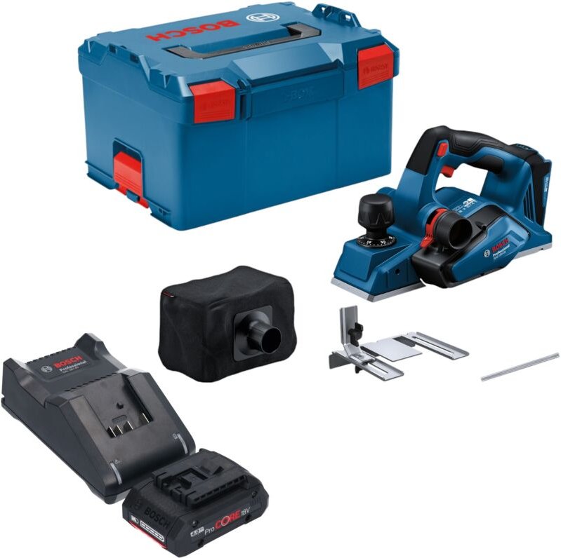 Bosch Professional - Bosch gho 18V-26 Professional Akku Hobel 18 v 2,6 mm Brushless + 1x ProCORE Akku 4,0 Ah + Ladegerät...