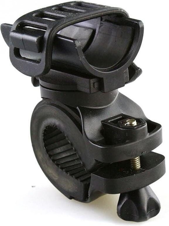 Linghhang - 360-Grad-Fahrradtaschenlampenhalterung, LED-Taschenlampenclip, geeignet für Mountainbikes und normale Fahrrä...