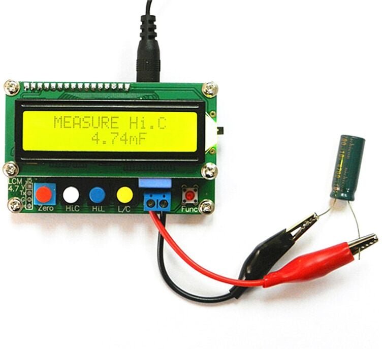 Digitales KondensatormessgeräT, InduktivitäT, KapazitäT, L/C-MessgeräT, LCD-KapazitäTsmessgeräT, Tester, Mini-USB-Schnit...