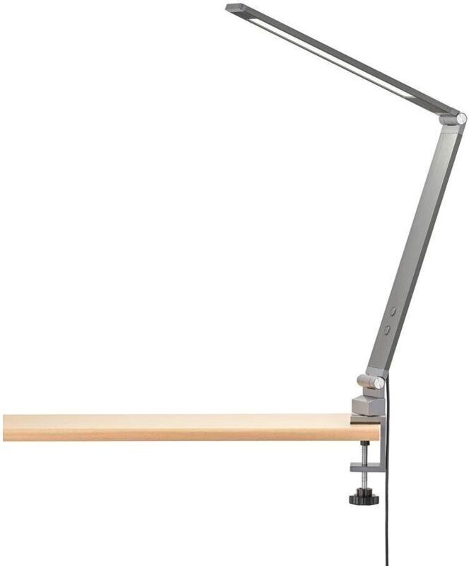 Klemmstrahler Tischleuchte dimmbar led Tageslicht Schreibtischleuchte anthrazit