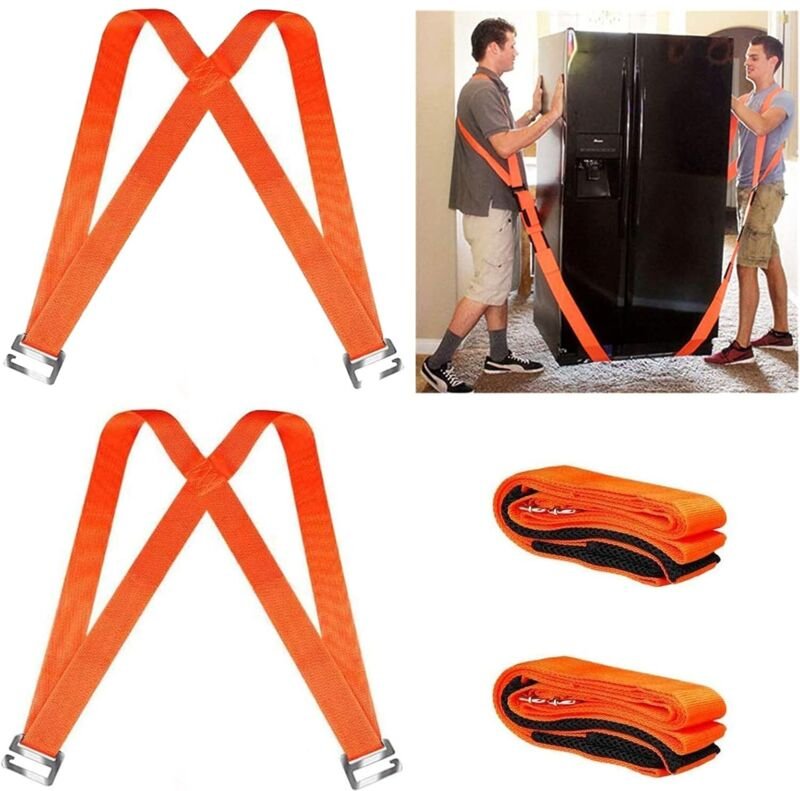 Hebe- und Umzugsgurte für 2 Personen, Umzugsgurt, Hebegurt nach oben, Möbelhebe- und Umzugsgurte, zum Tragen, Bewegen vo...