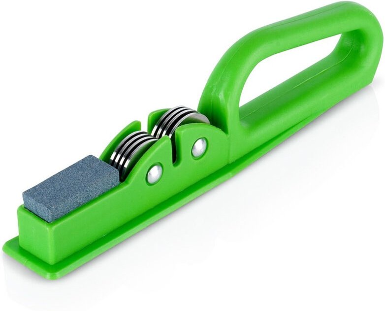 Northix - Knife sharpener for stainless steel knives with whetstone and metal rollers