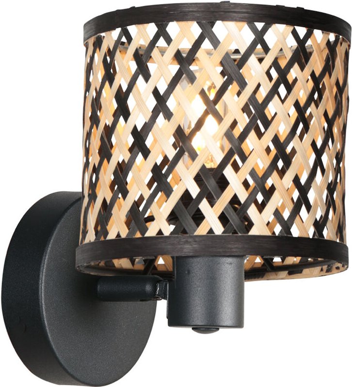 Mexlite - spot - Bambus - natürlich schwarz - bambus metall -