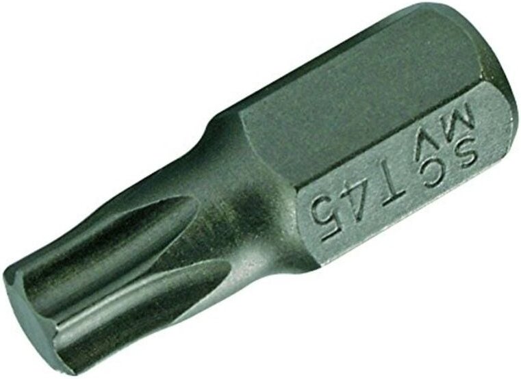 Bit Länge 30 mm Antrieb Außensechskant 10 mm (3/8') T-Profil (für Torx) T45