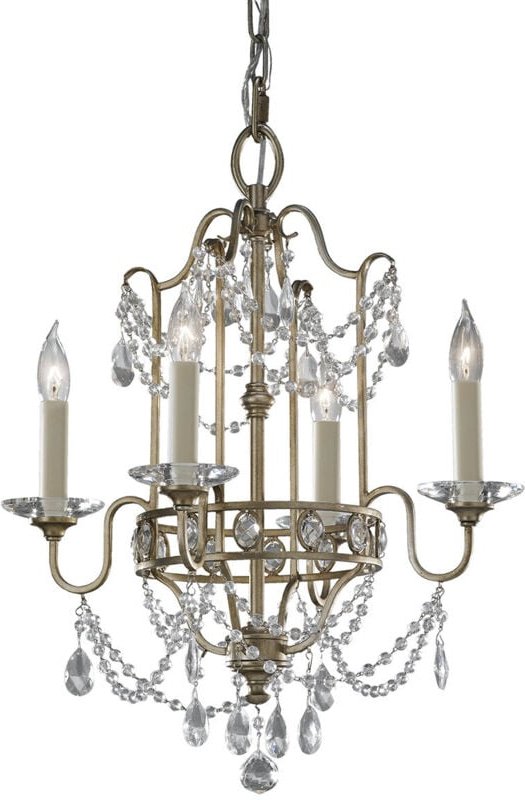 Gianna - Kronleuchter 4 Light Silver Finish, E14 - Elstead