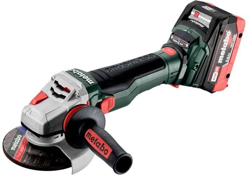 Metabo - Akku-Winkelschleifer wb 18 ltx bl 15-125 Quick x 165 l, 18V 2x5.5Ah LiHD + asc 145