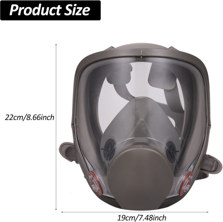 18-in-1-Antiviren-Vollgesichtsmaske, 1 Maskenkörper + 2 Schachteln mit Anti-Gift-Filtern Nr. 7 + 2 Filterabdeckungen + 1...