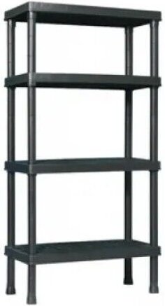 Kronos Regalsystem 4 Böden schwarz 60x30x143