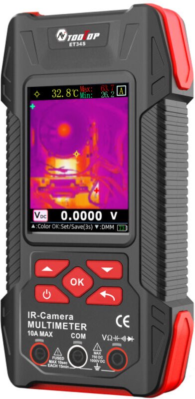 Termocamera da 3,2 pollici (-20550℃) e multimetro digitale a 60.000 conteggi, strumento di manutenzione dei circuiti con...