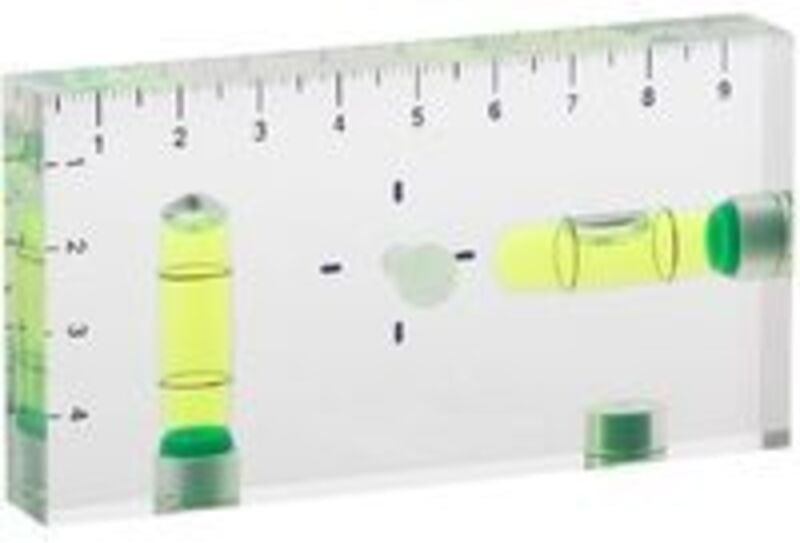 Ersandy - Hochpräzise Mini-Wasserwaage, transparent, zwei Richtungen, magnetisch