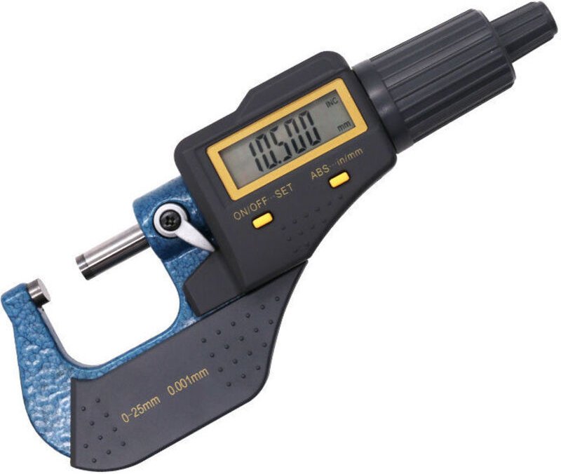 0–25 mm/0–1 Zoll digitales Mikrometer – 0,001 mm/0,00005 Zoll Hochpräzises tragbares elektronisches LCD-Mikrometer, inkr...