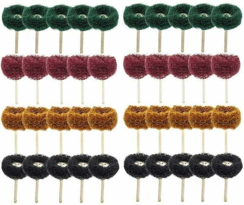 40 Stück 1" (25 mm) Schleifscheibe Polierscheibe für Dremel Drehwerkzeug