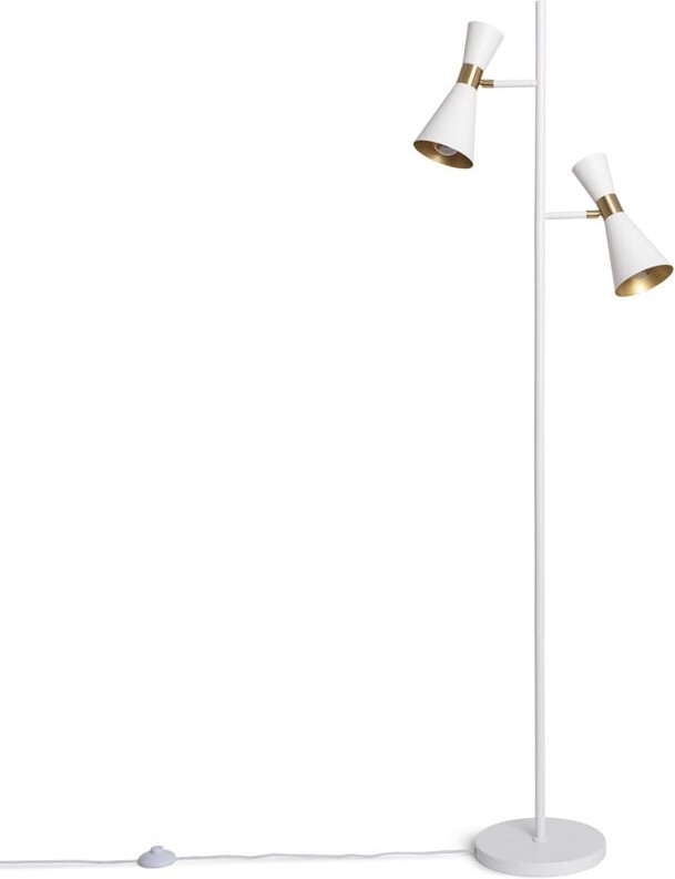 LED Stehlampe aus Metall 2 Spots Jigger Weiß