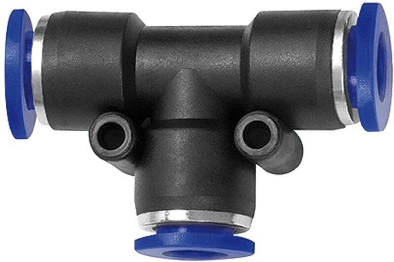 T-Steckverbindung »Blaue Serie « reduzierend, Schlauch-Ø 2x12/1x16 - Riegler