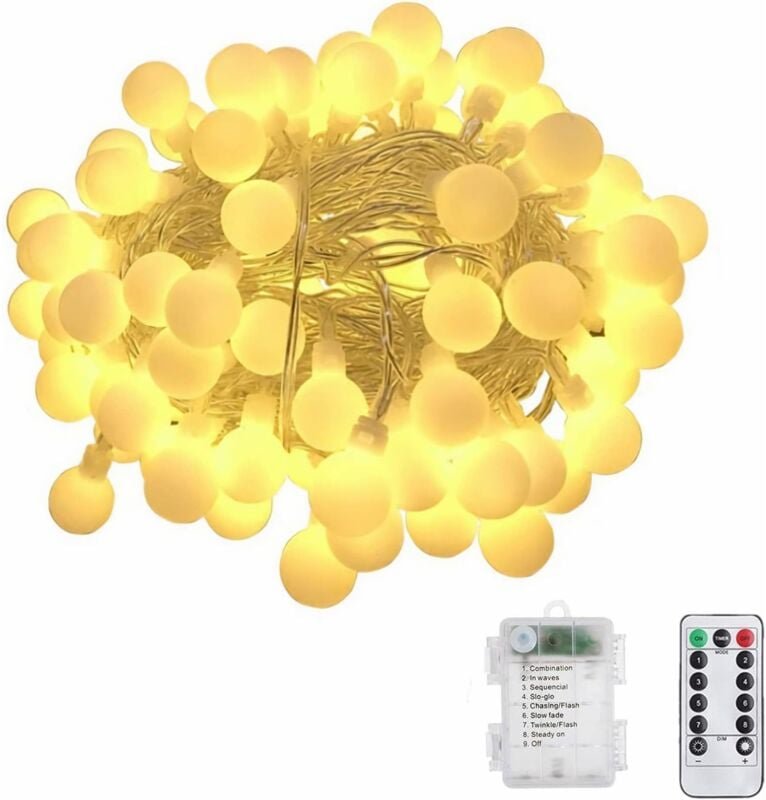 Thumbnail - Lichtergirlande, Weihnachtslicht, LED-Weihnachtslichterkette, Girlande, IP42, wasserdicht, Lichtergirlande, 8 Modi, Inne...