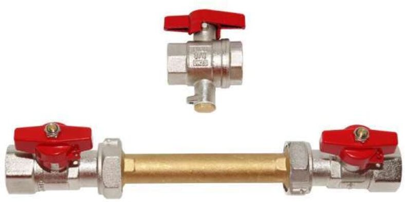 Le Sanitaire - Schlösser Einbausatz 3/4'' für Wärmezähler Wärmemengenzähler 130mm Qn 2,5 für Direktmessung DN20