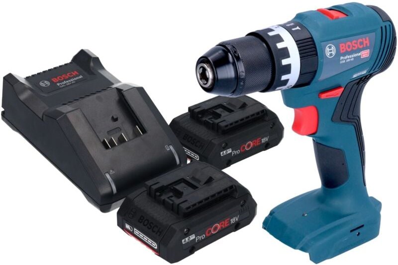 Bosch gsb 18V-45 Professional Akku Schlagbohrschrauber 18 v 45 Nm Brushless + 2x ProCORE Akku 4,0 Ah + Ladegerät