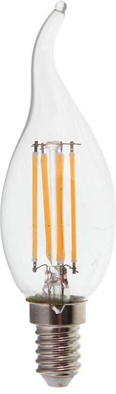 V-tac - E14 4W LED-Glühbirne, Kerzenflamme, Glühfaden, Kaltweiß