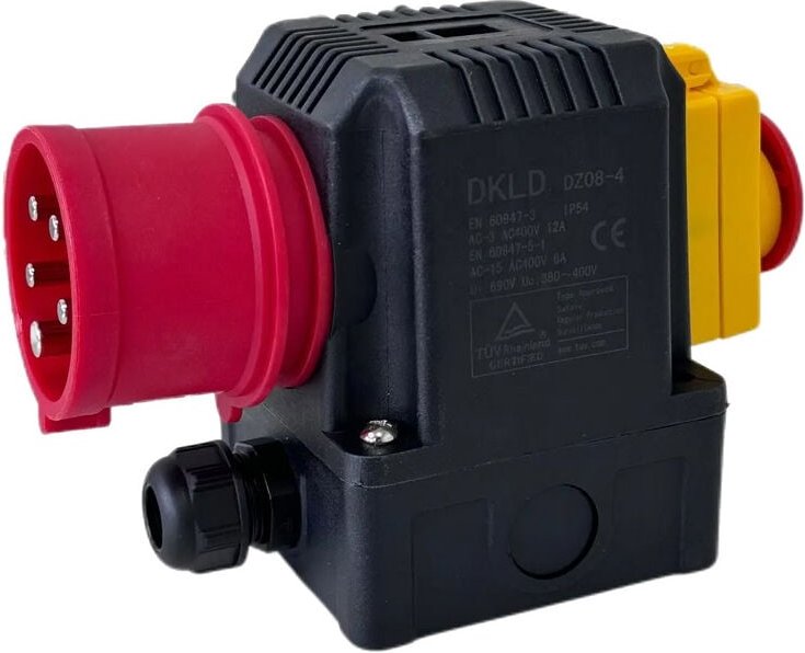 Trade-shop - Schalter-Stecker-Kombination DZ08-4 400V für Güde gws 600 ec, gws 600 ECO-2, gws 700 ec, Einhell wis 600/40...