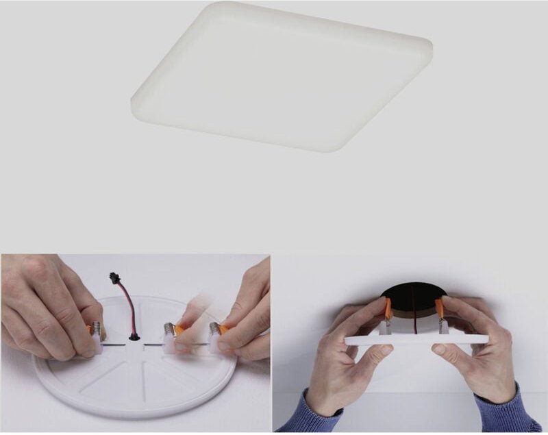 Paulmann - Einbauleuchte led Veluna Varifit eckig 12,5 cm 8,5 w satin Einbauleuchte