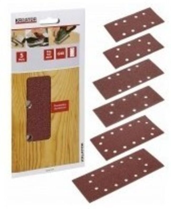 Satz aus 5 perforierten Selbstklebepads (ovale) - Körnung 180 - 93 x 187 mm - Kreator