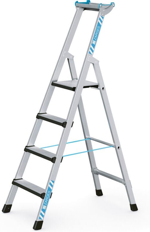 Zarges Comfortstep S gebördelte Stehleiter mit gepolsterter Stufen-Vorderkante 4 Stufen