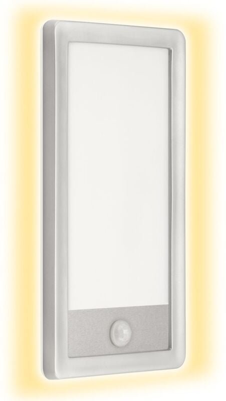 Telefunken - led Außenleuchte Bewegungsmelder IP44 16 w silber Kunststoff