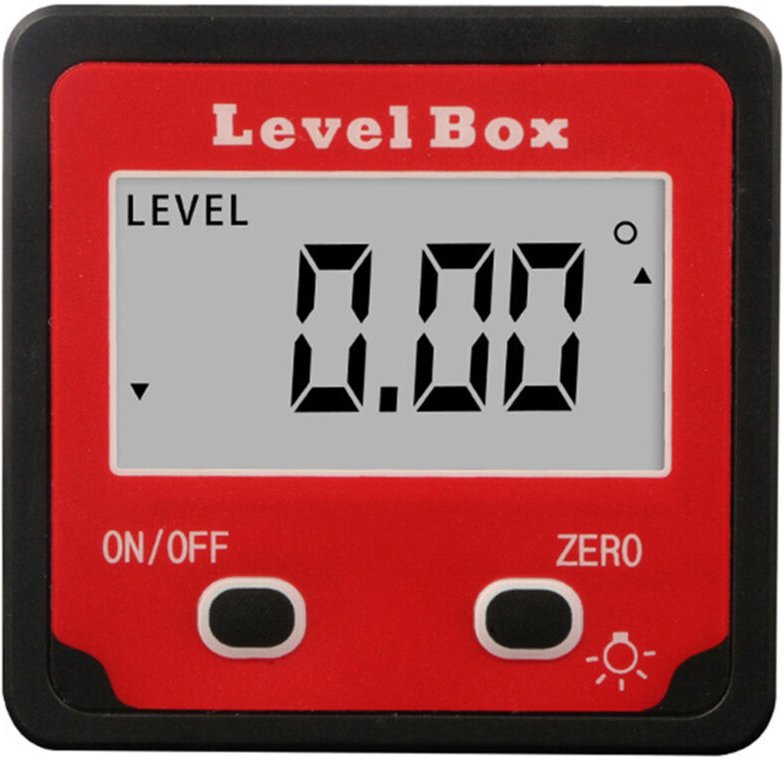 XVX Inclinomètre numérique 2 boutons Mini inclinomètre numérique rouge