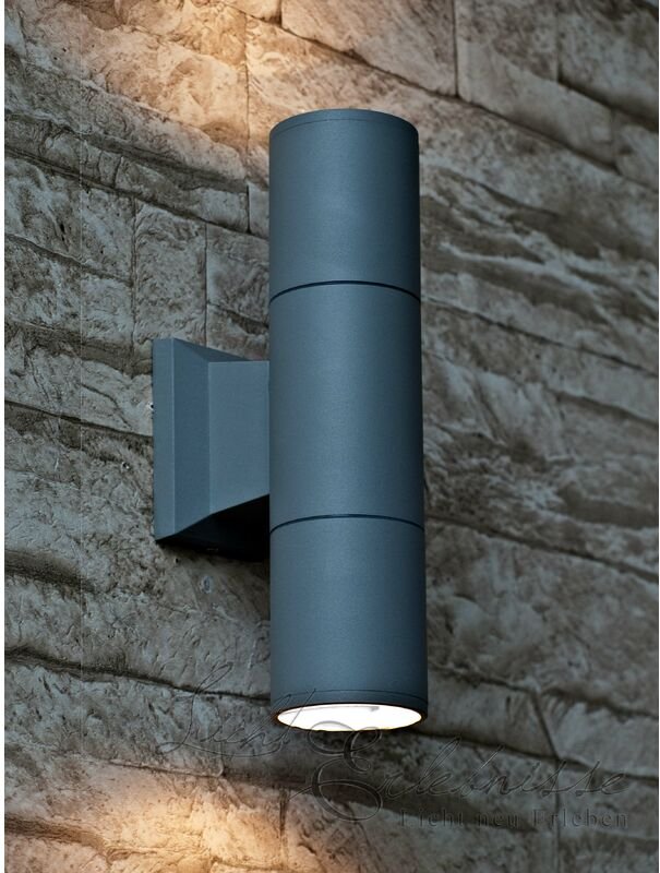 Licht-erlebnisse - Up&Downstrahler Aussenlampe in grau