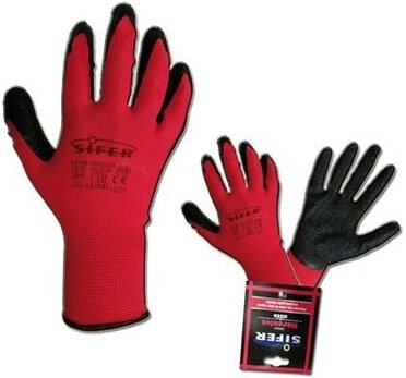 Thumbnail - Sifer-Polyamid-Handschuh, beschichtet mit rauem Latex, Sifertex, Größe 8, Hercules-Modell