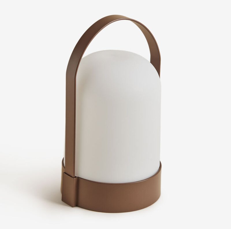 Sklum - Agnese Kabellose LED-Tischleuchte für den Außenbereich Braun Kaffee