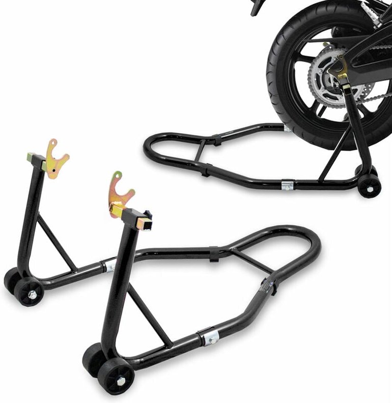 Motorradständer hinten Motorrad Montageständer Hinterrad Transportständer Schwarz für viele gängige Motorräder