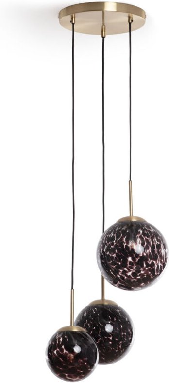 Efectoled - Pendelleuchte Metall und Glas Pardo Gold