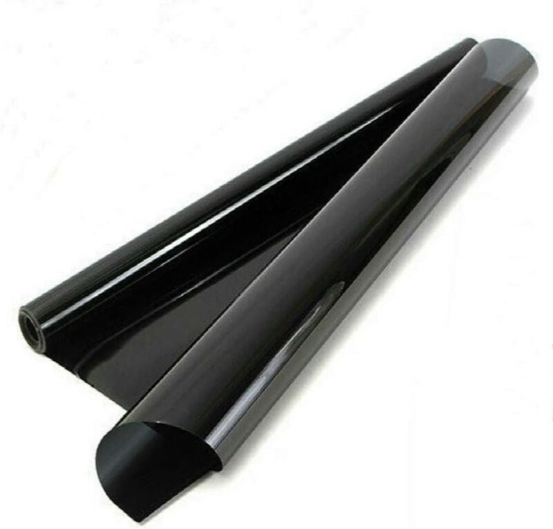 Ersandy - Tönungsfolie für Autofenster, sehr dunkelschwarz, 15 % (300 x 50 cm)