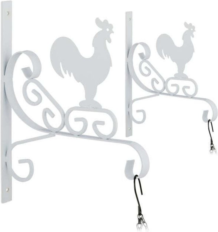 Set of 2 hanging basket brackets