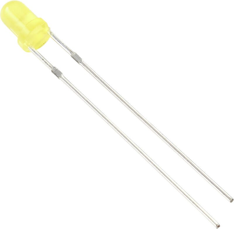 Led bedrahtet 3 mm Gelb Rund 3 mm 100 mcd 60 ° 20 mA - Tru Components
