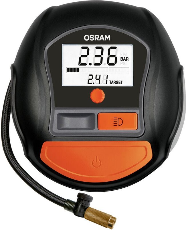 Osram - Automotive OTI1000 Kompressor Digitales Display, Überlastungsschutz, mit Arbeitslampe, Kabel