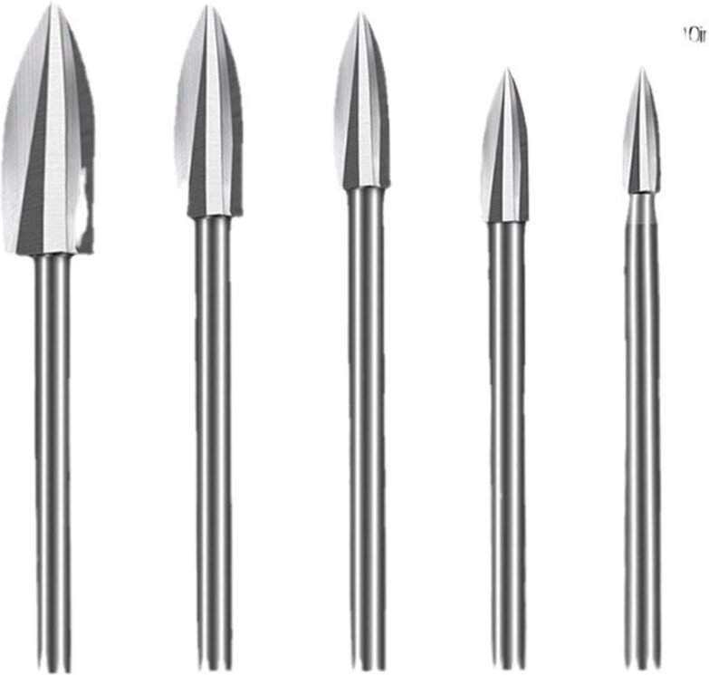 Holzschnitzerei-Drehwerkzeug-Bohrer-Set, 5-teilig, Holzgravur-Bohrer, Holzbearbeitung, Gravieren, Schnitzen, Bohren und ...