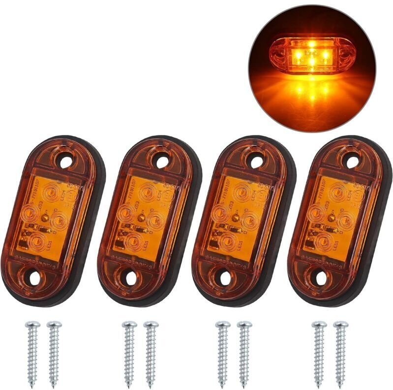 4x4 LED-Seitenleuchten, Front- und Heckbeleuchtung, wasserdichte LED-Positionsleuchten, 12V/24V Universal-Positionsleuch...
